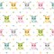 Cats and hearts children seamless pattern