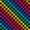 Cats Hounds Tooth Pattern in Rainbow Colors