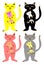 Cats and kittens set