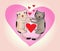 Cats lover vector, cat valentines lover, cats vector