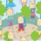 Cats Park Seamless Pattern_eps