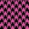 Cats Pattern in Black and Pink Magenta