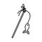 Cats teaser vector icon. Fishing rod toy for a kitten. The rag fish is tied to a stick, fun for pets. Accessory for