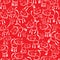 Cats white seamless pattern