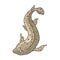 Catshark icon in cartoon style isolated on white background. Sea animals symbol stock vector illustration.