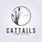 cattails logo vintage icon symbol vector illustration design.