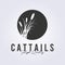 cattails logo vintage icon symbol vector illustration design.
