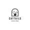 cattails vintage design logo illustration minimalist premium quality