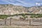 Cattle corral in arid landscape of north western Colorado