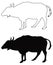 Cattle or cow silhouette