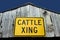 Cattle crossing sign