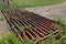 Cattle guard on a ranch driveway