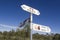 Cattle route stock route sign in Outback Queensland