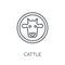 cattle sign linear icon. Modern outline cattle sign logo concept