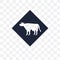 cattle sign transparent icon. cattle sign symbol design from Traffic signs collection.