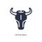 cattle skull icon on white background. Simple element illustration from wild west concept