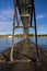 Catwalk On A Breakwater Leading To A Lighthouse