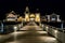 Catwalk to Sellin pier at night. On the island of RÃ¼gen in Germany