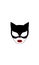 Catwoman superhero. Cat Woman mask. Vector silhouette of girl cat