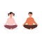 Caucasian boy and girl sitting on floor in cross legged position and meditating. Children or teens doing yoga exercise