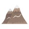 Caucasian high stone mountains icon, cartoon style