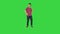 Caucasian man rapper does some stylish light dancing on a Green Screen, Chroma Key.
