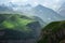 Caucasian Mountain ranges and valleys at Gudauri, Georgia