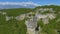 Caucasian mountains, Katskhi Pillar standing alone with Orthodox church on top