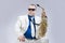 Caucasian Saxophone Player Posing with Instrument In Sunglasses