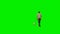 Caucasian walking his dog against green screen, 4k