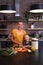 Caucasian woman and her daughter spending time in the kitchen