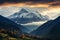 Caucasus Mountains, Svaneti, shrouded in thick fog on the pass