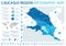 Caucasus Region Map - Info Graphic Vector Illustration