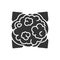 Cauliflower glyph black icon. Cabbage sign. Healthy, organic food. Salad ingredient. Natural vegetable. Agriculture plant.