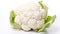 Cauliflower Harmony: Pristine Beauty of Isolated Cauliflower on White Background