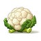 Cauliflower image. Cute image of an isolated cauliflower