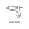 Caulk gun,glue gun line icon, vector. Caulk gun,glue gun outline sign, concept symbol, flat illustration