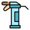 Caulking gun icon color outline vector