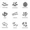 Causative agent icons set, simple style