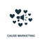 Cause Marketing icon. Monochrome simple Marketing Strategy icon for templates, web design and infographics