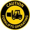 Caution 2-Way Forklifts Operating Sign On White Background