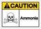 Caution Ammonia Symbol Sign, Vector Illustration, Isolate On White Background Label .EPS10