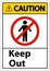 Caution Area Keep Out Sign On White Background