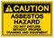 Caution Asbestos Hazard Symbol Sign, Vector Illustration, Isolated On White Background Label .EPS10