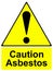 Caution asbestos sign