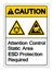 Caution Attention Static Control Area ESD Protection Required Symbol Sign, Vector Illustration, Isolated On White Background Label