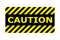 Caution banner sign vector eps10. Border with line yellow and black color. Caution sign. Border and text design like Stamp