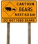 Caution Bears Next 10km - Do Not Feed Bears