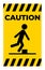 Caution Beware Obstacles Symbol Isolate On White Background