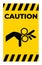 Caution Beware Roller Symbol Sign Isolate On White Background